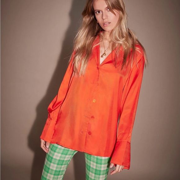 Kitri satin shirt blouse - Picture 3 of 7